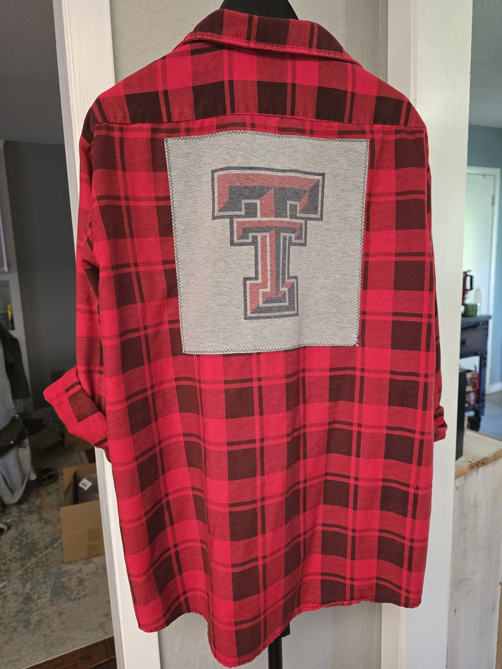 Upcycled Vintage Texas Tech Flannel